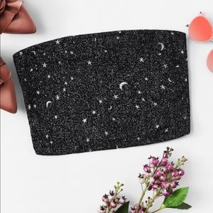 Geo Print Night Sky Bandeau Tube Top